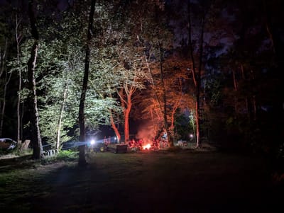 Late night campfire